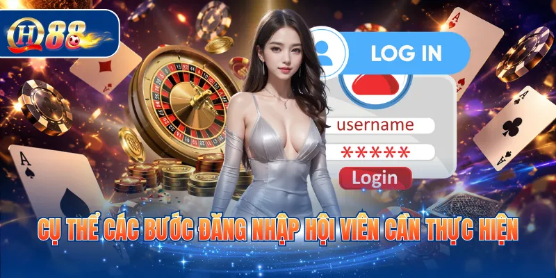 Cụ thể các bước đăng nhập hội viên cần thực hiện